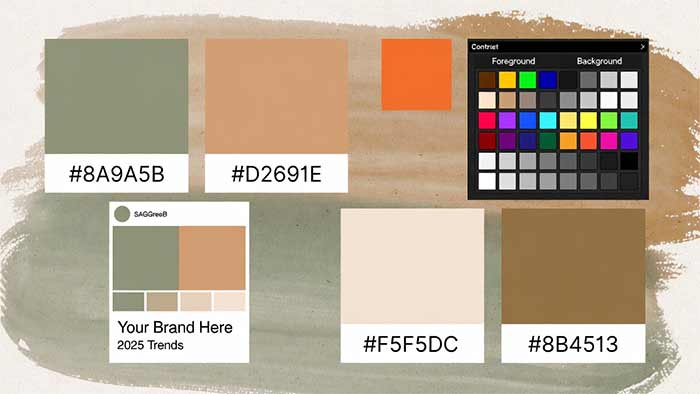 اصول تولید محتوا انتخاب پالت رنگی هدفمند و احساسی