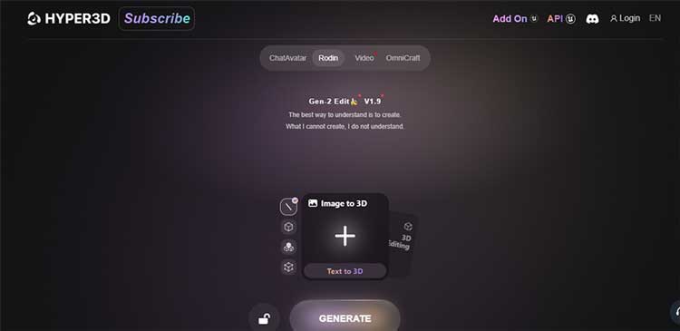 ۳. Rodin AI (Hyper3D) ردین (ورود به سایت)